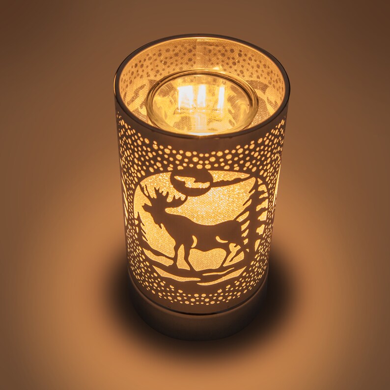 Silver Moose Table Lamp