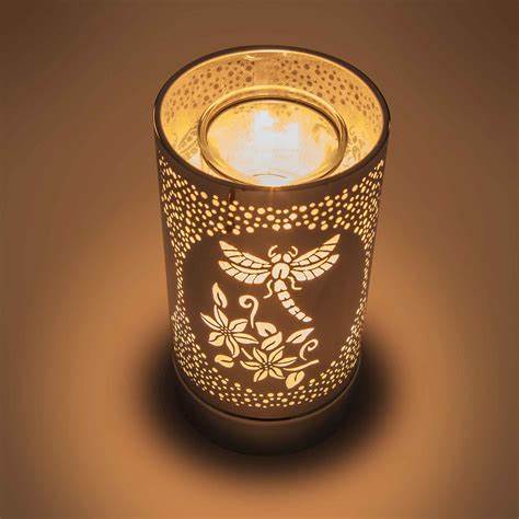 Silver Dragonfly Table Lamp